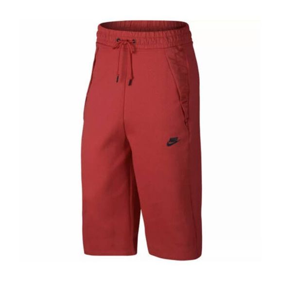 NEW Women's Small NIKE TECH PACK Drawstring Fleece Capri Pants Joggers Red 83264 - Picture 1 of 7